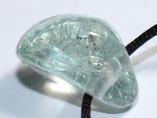 Preview: blue topaz with cord or silver 925