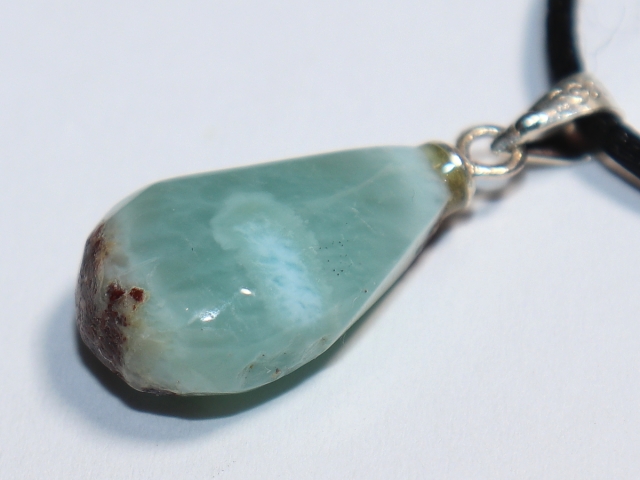 Larimar mit Band oder Silber 925