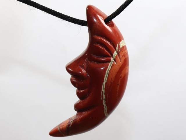 Red jasper on cord