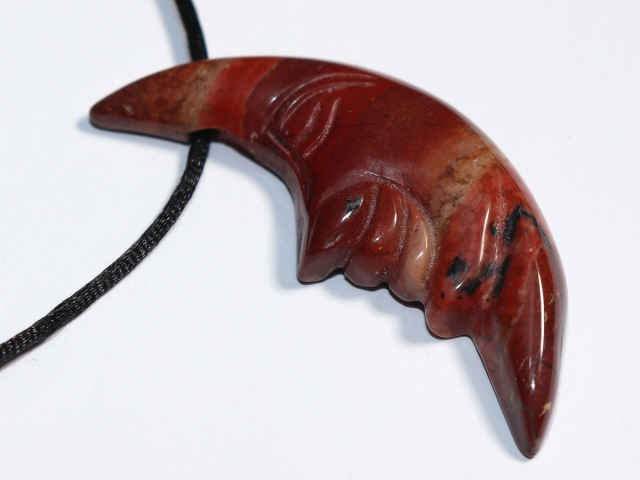 red jasper with cord or silver 925
