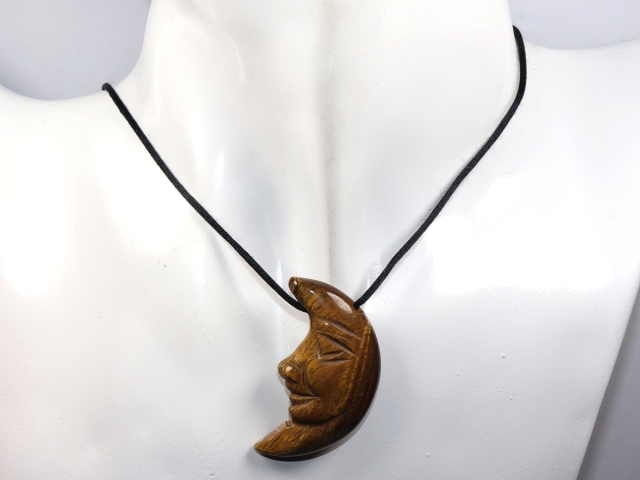 tiger's eye with cord or silver 925