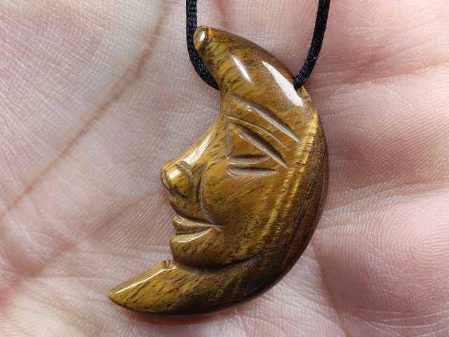 tiger's eye with cord or silver 925