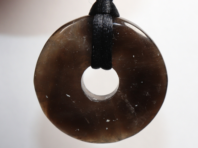 smoky quartz with cord
