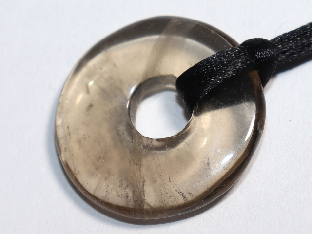 smoky quartz with cord