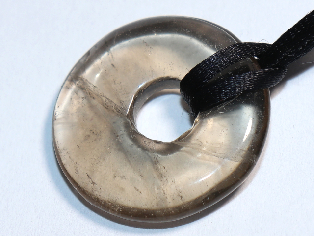 smoky quartz with cord