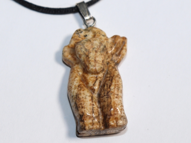 picture jasper with cord or silver 925