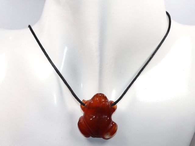 carnelian with cord or silver 925