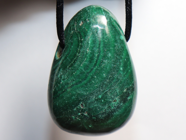 Preview: malachite with cord or silver 925