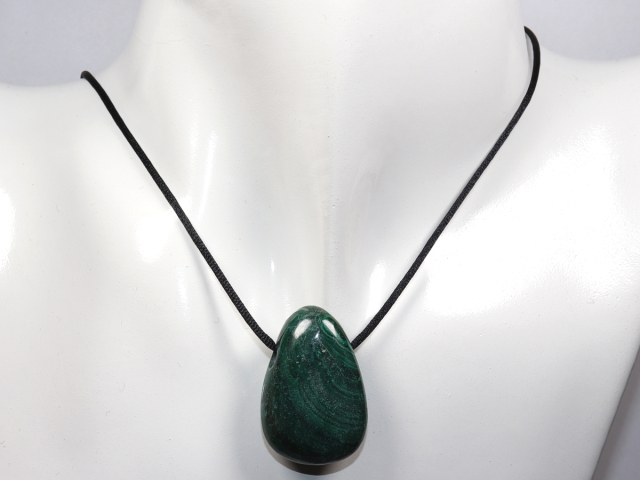 Preview: malachite with cord or silver 925