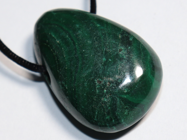 malachite with cord or silver 925