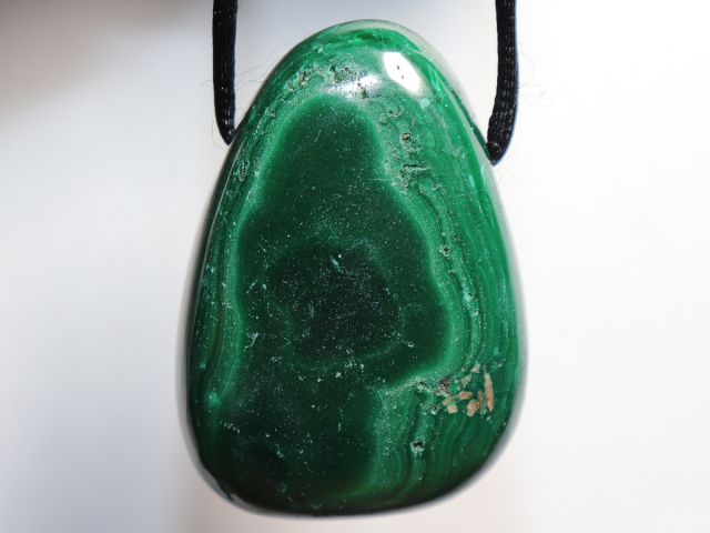 Preview: malachite with cord or silver 925