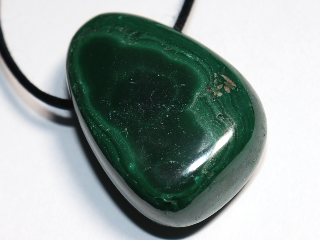malachite with cord or silver 925
