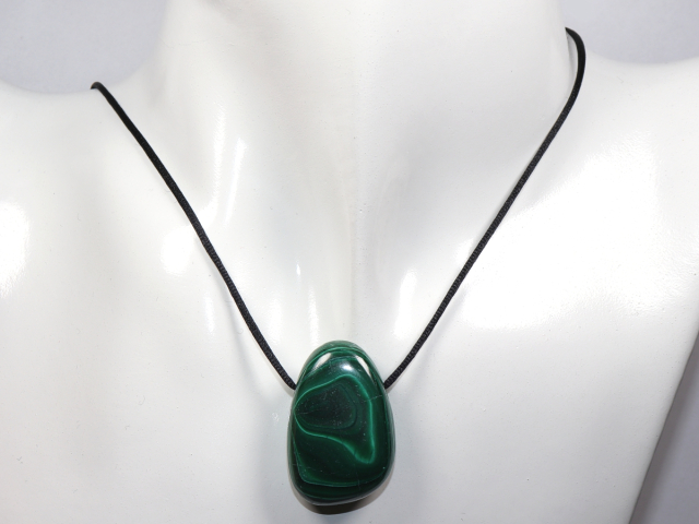 Preview: malachite with cord or silver 925