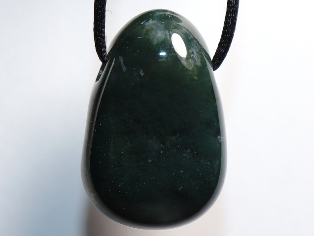 Preview: moss agate with cord or silver 925