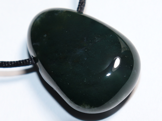 moss agate with cord or silver 925