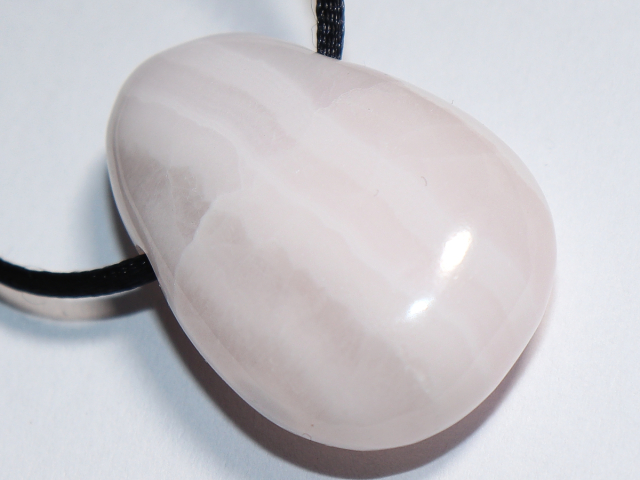 mangano calcite with cord or silver 925