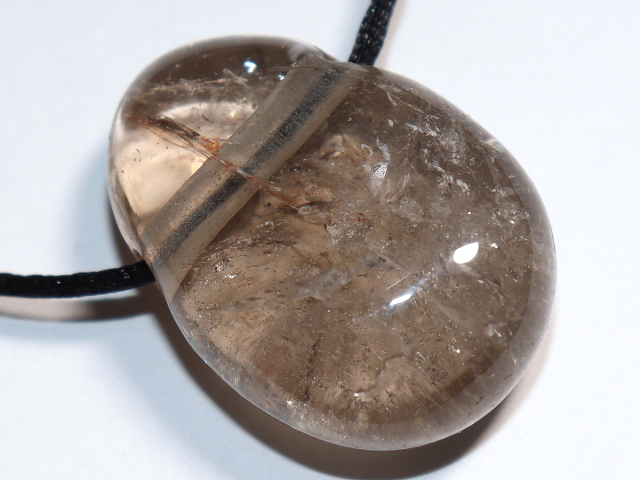 Preview: smoky quartz with cord or silver 925