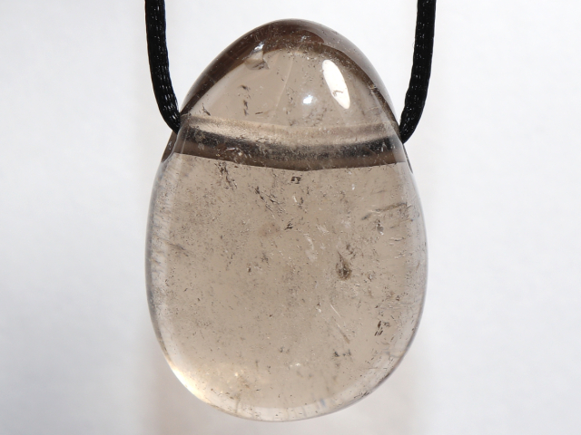 smoky quartz with cord or silver 925