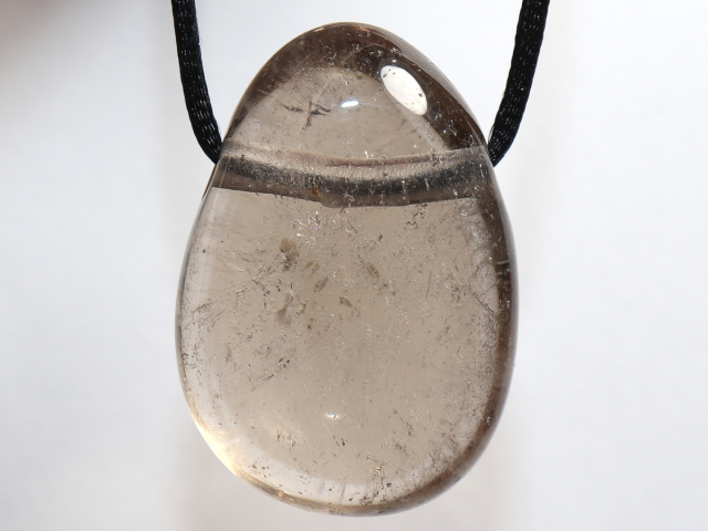 Preview: smoky quartz with cord or silver 925
