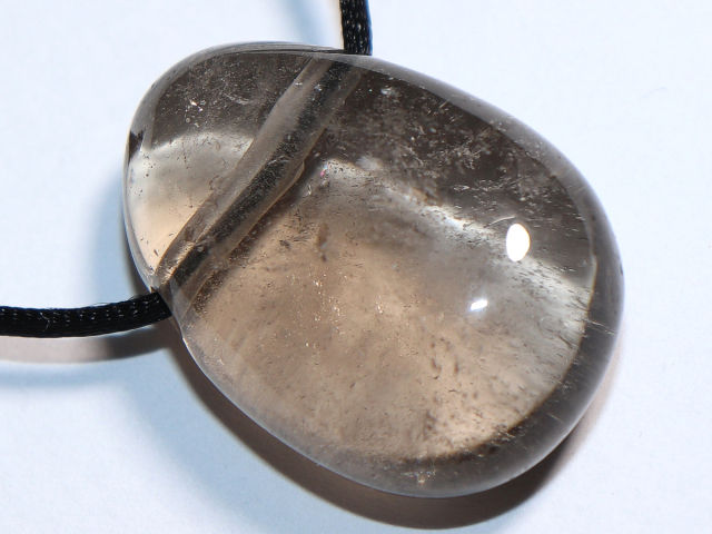 Preview: smoky quartz with cord or silver 925