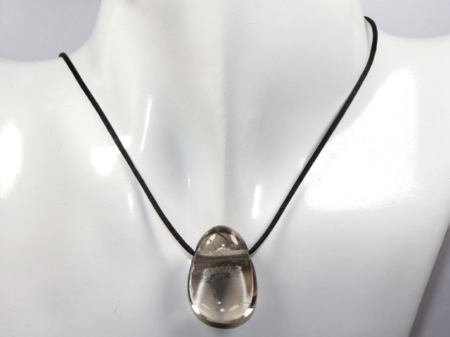 Preview: smoky quartz with cord or silver 925