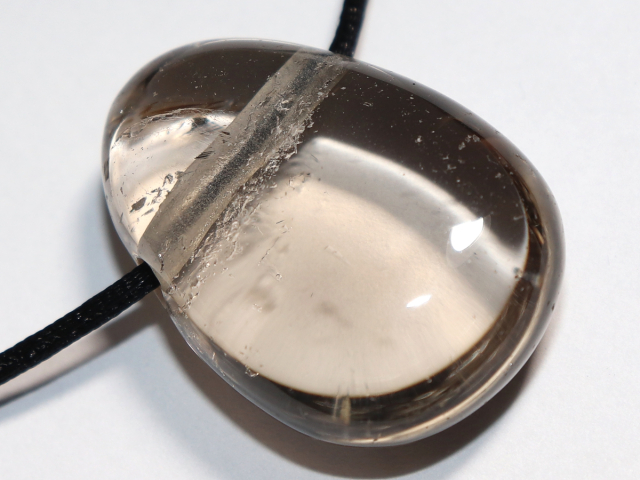 Preview: smoky quartz with cord or silver 925