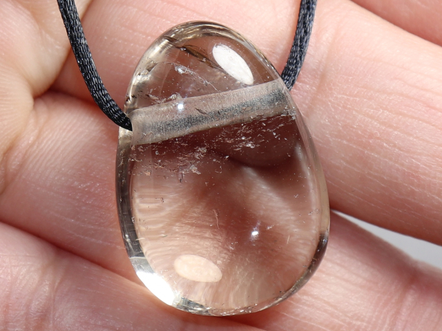 Rauchquarz mit Band oder Silber 925