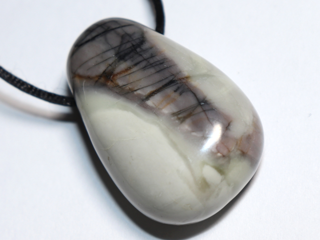 Picasso marble with cord or silver 925