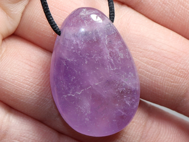 amethyst with cord or silver 925