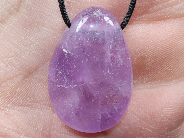 amethyst with cord or silver 925