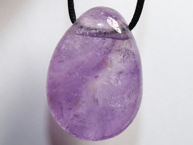 amethyst with cord or silver 925