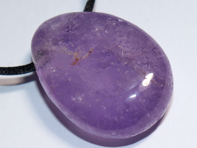 amethyst with cord or silver 925