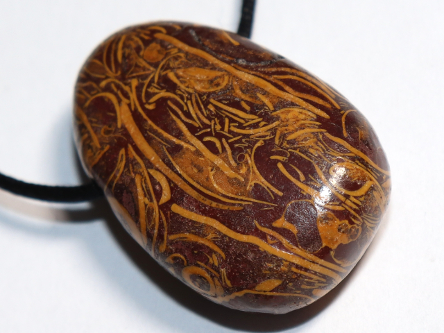 snake jasper with cord or silver 925