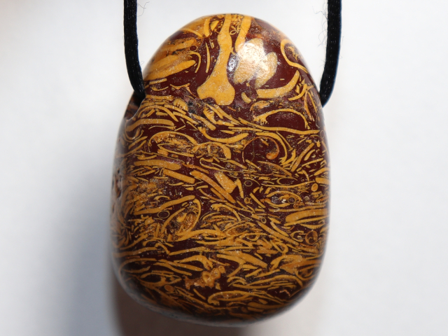 snake jasper with cord or silver 925