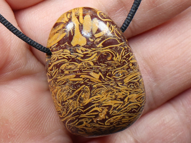 snake jasper with cord or silver 925