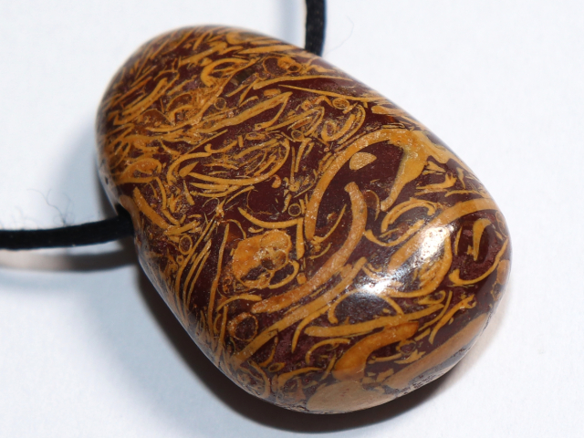 snake jasper with cord or silver 925