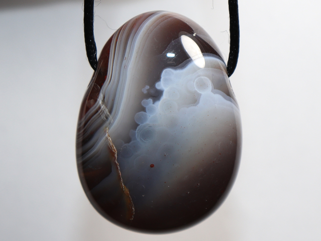 Preview: Botswana agate with cord or silver 925