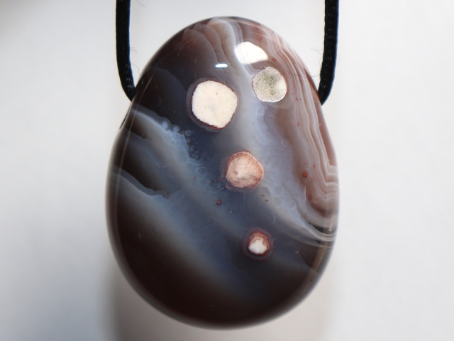 Preview: Botswana agate with cord or silver 925