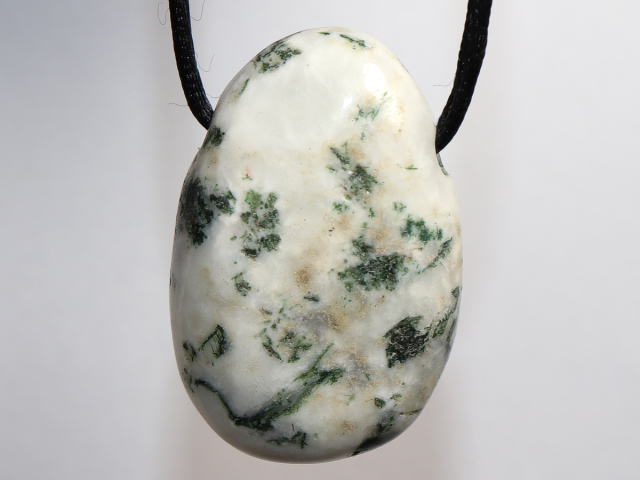 Preview: tree agate with cord or silver 925