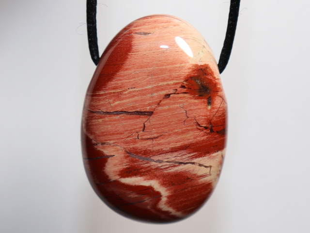 brecciated jasper with cord or silver 925