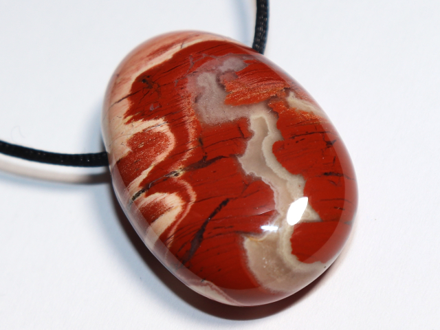 brecciated jasper with cord or silver 925