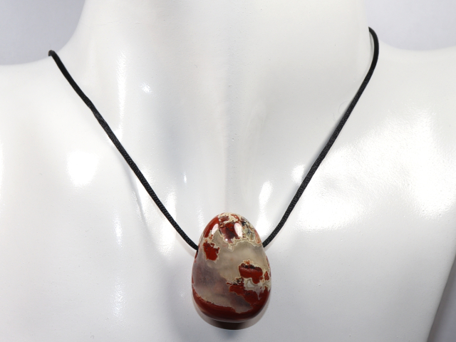 Preview: brecciated jasper with cord or silver 925