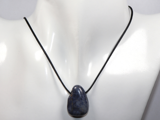 Preview: sapphire with cord or silver 925