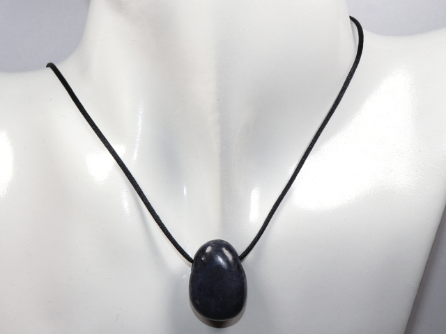 Preview: sapphire with cord or silver 925