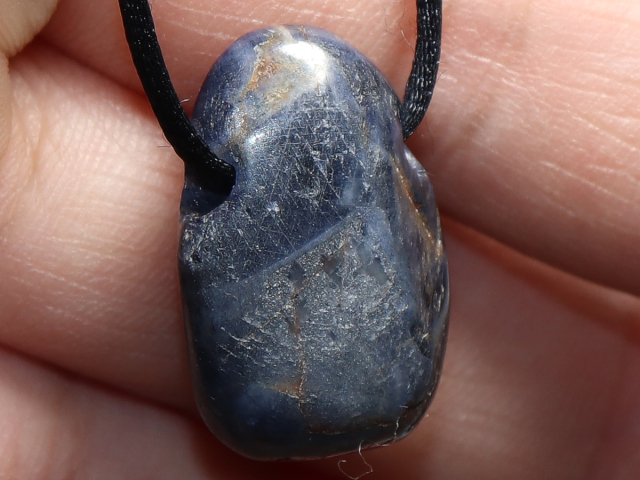 sapphire with cord or silver 925
