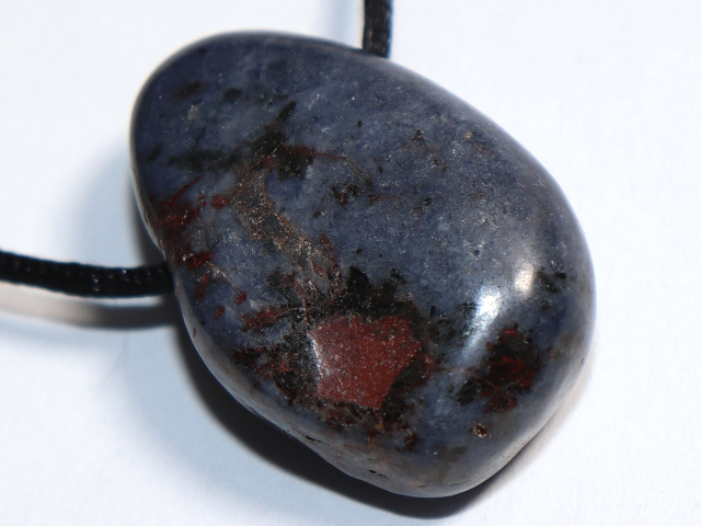 sapphire with ruby with cord or silver 925