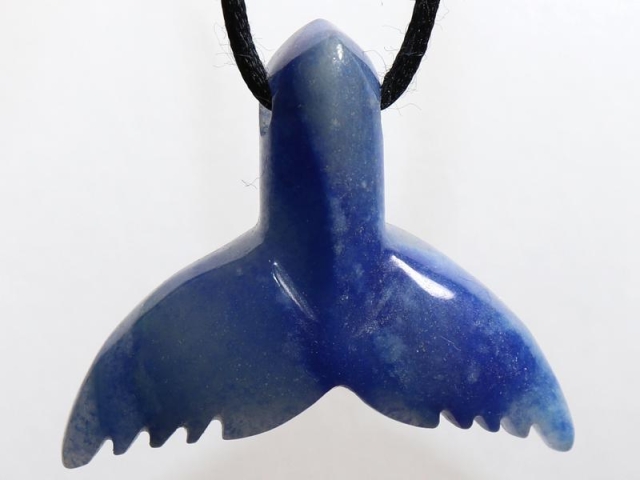 Blue quartz on cord