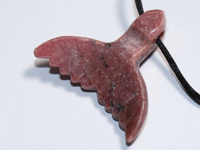 rhodonite with cord or silver 925