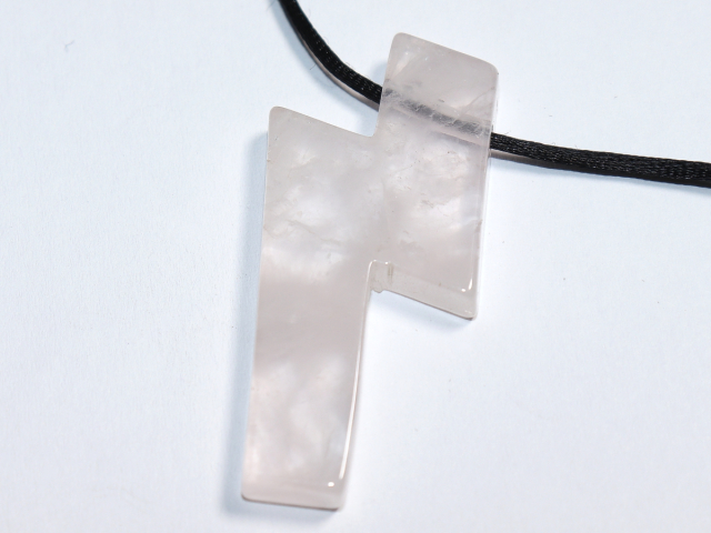 rose quartz with cord or silver 925