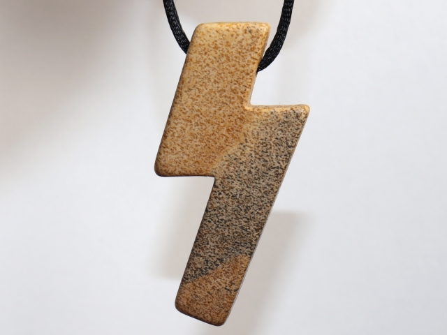 picture jasper with cord or silver 925